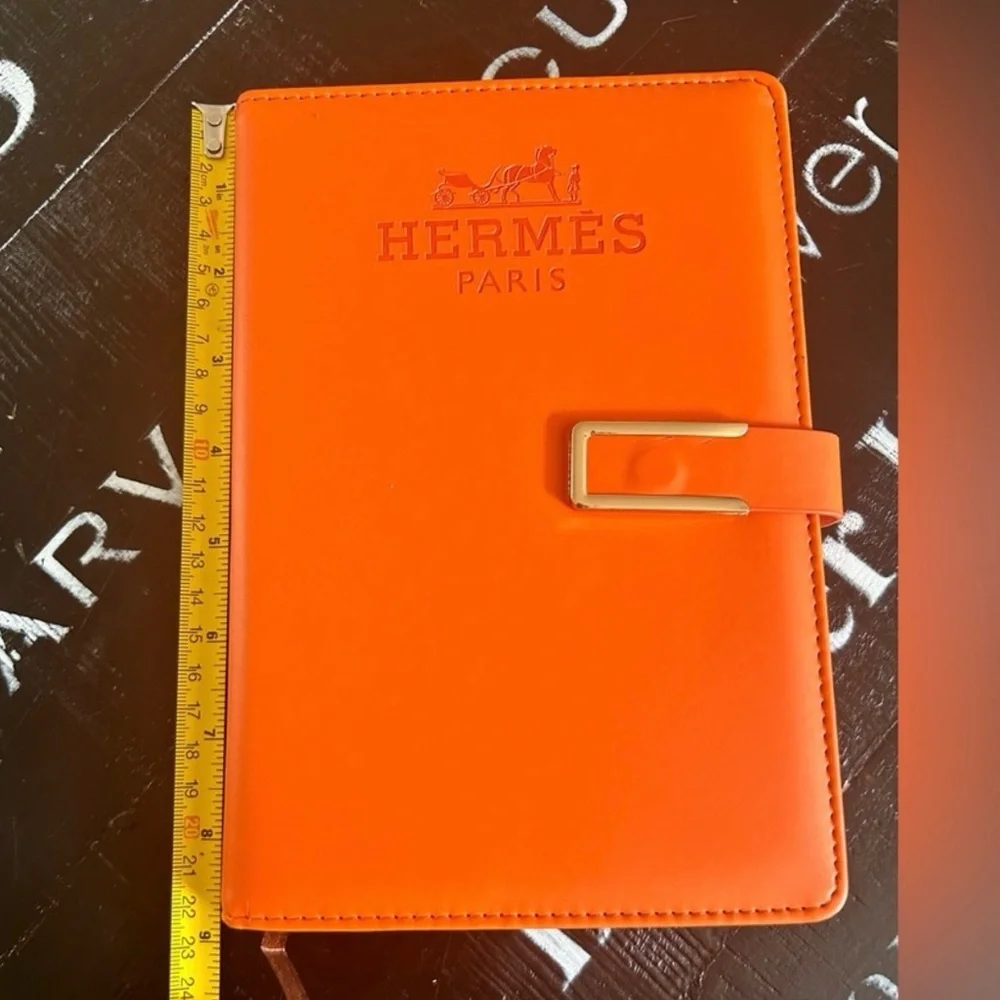 Hermès Vibrant Orange Leather Journal